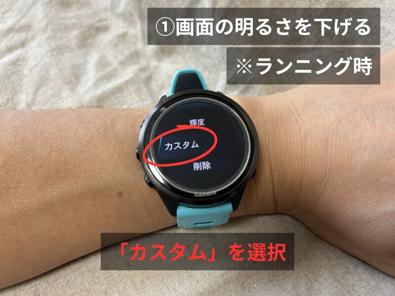 Garmin 570のカスタム選択画面